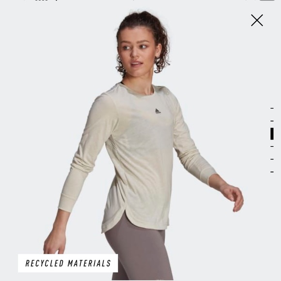 NWT Adidas AeroReady Long Sleeve Tee Zoe Saldana L - Picture 3 of 16